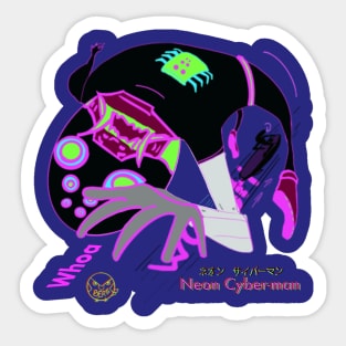 Neon Cyberman Whoa! Sticker